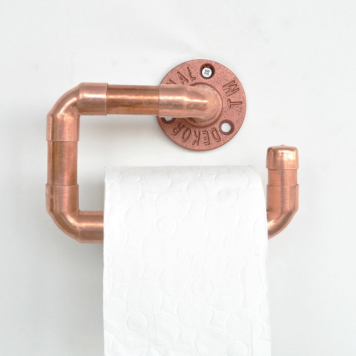 Hanah Home Cop003 Gancho de Tubo de Cobre en Oro Rosa